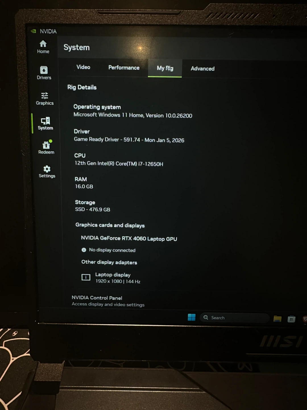 MSI Cyborg 15 A12H 144HZ Gaming Laptop (read description) - photo 4