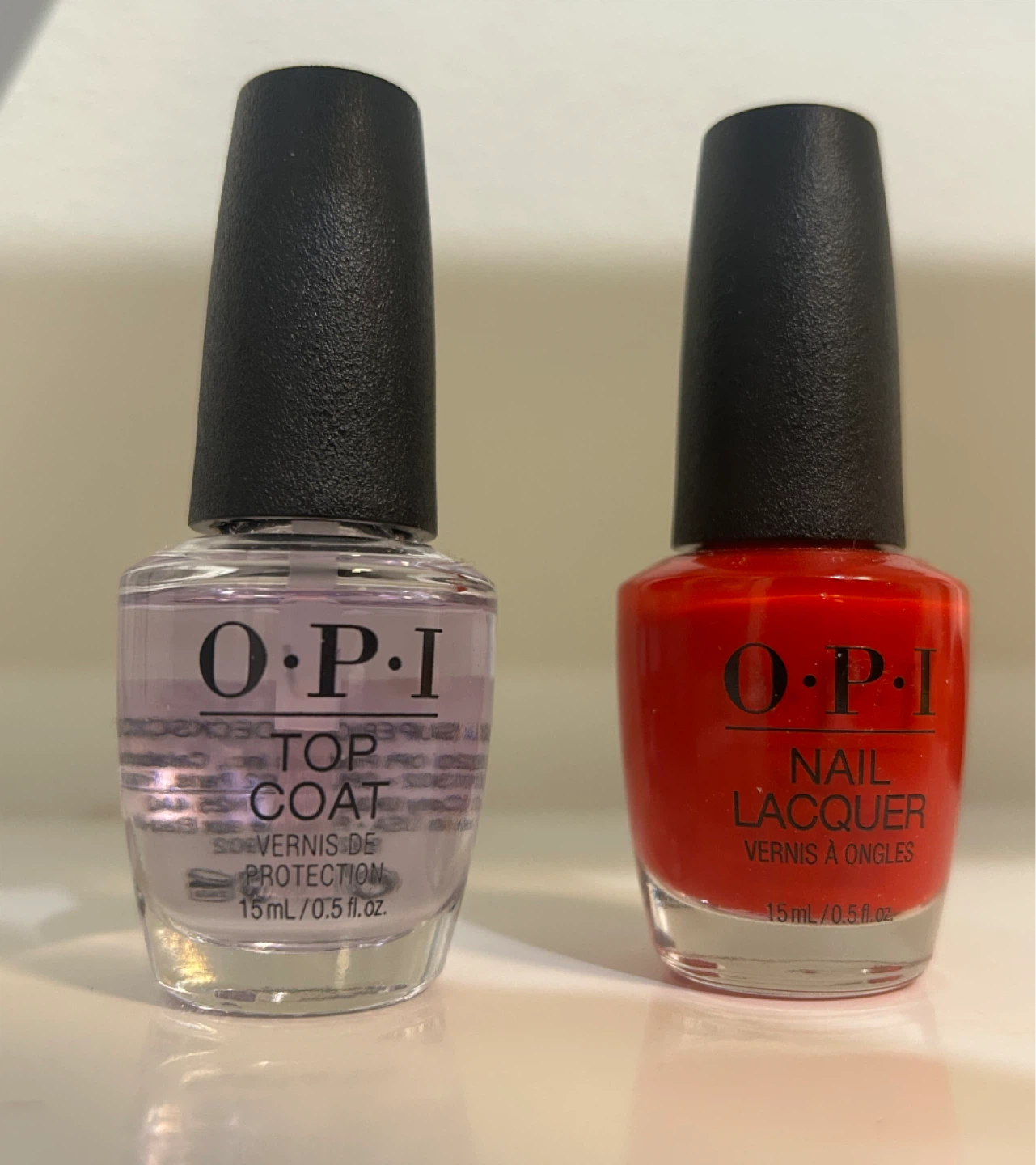 OPI Nail Lacquer & Top Coat Set