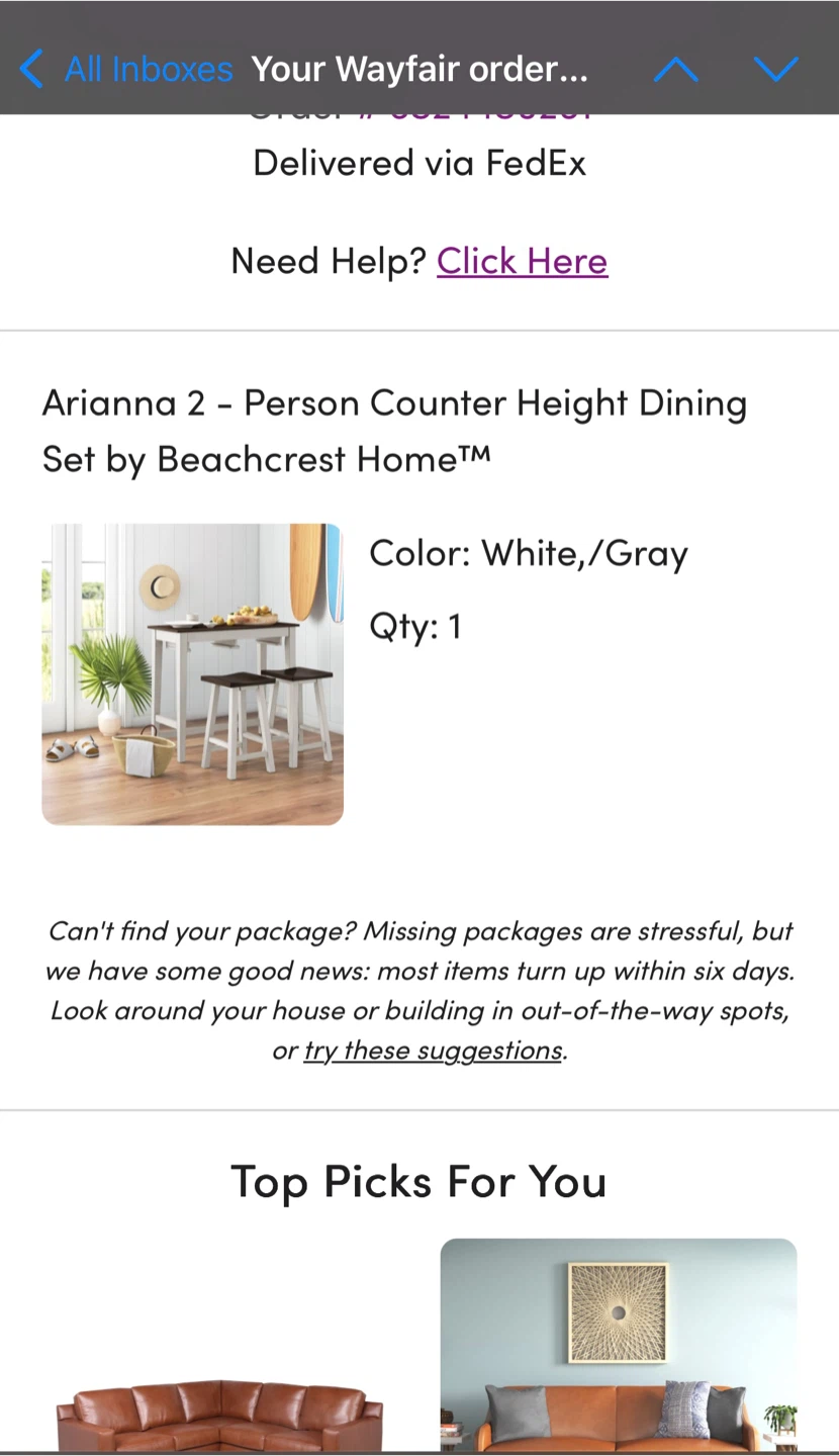 Beachcrest Home Arianna 2-Person Counter Height Dining Set - photo 3