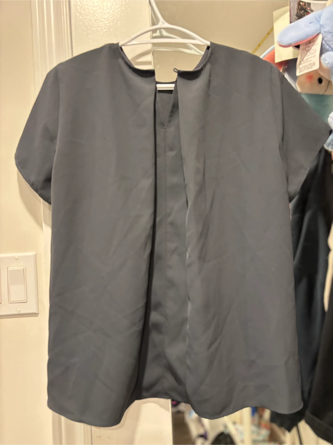 Dark Grey Short Sleeve Blouse - photo 2