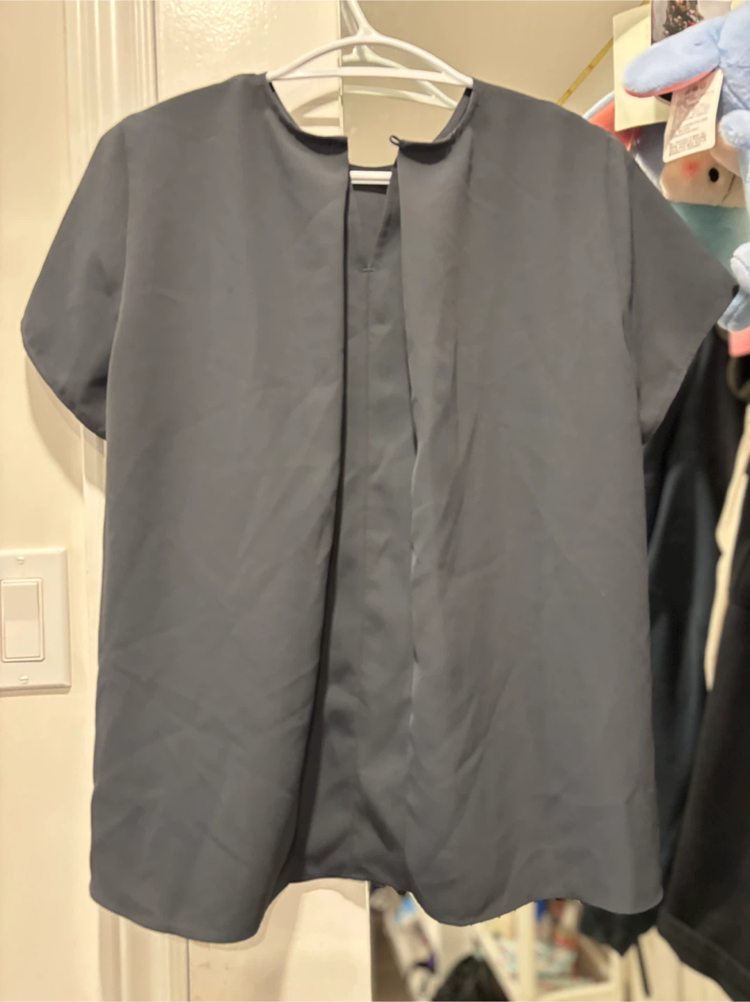Dark Grey Short Sleeve Blouse - photo 5