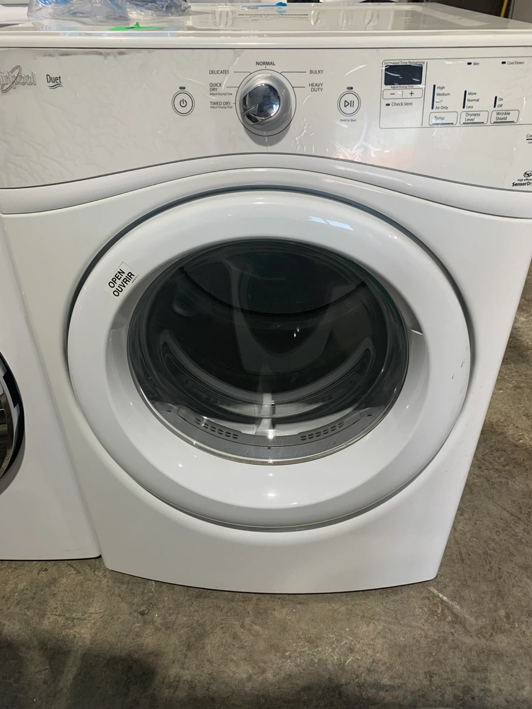 Whirlpool Duet Front Load Dryer- 27 inch only 275/-