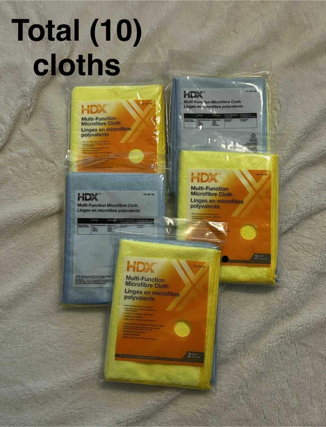 (5) packs HDX Multi-Function Microfibre Cloths - New - photo 3