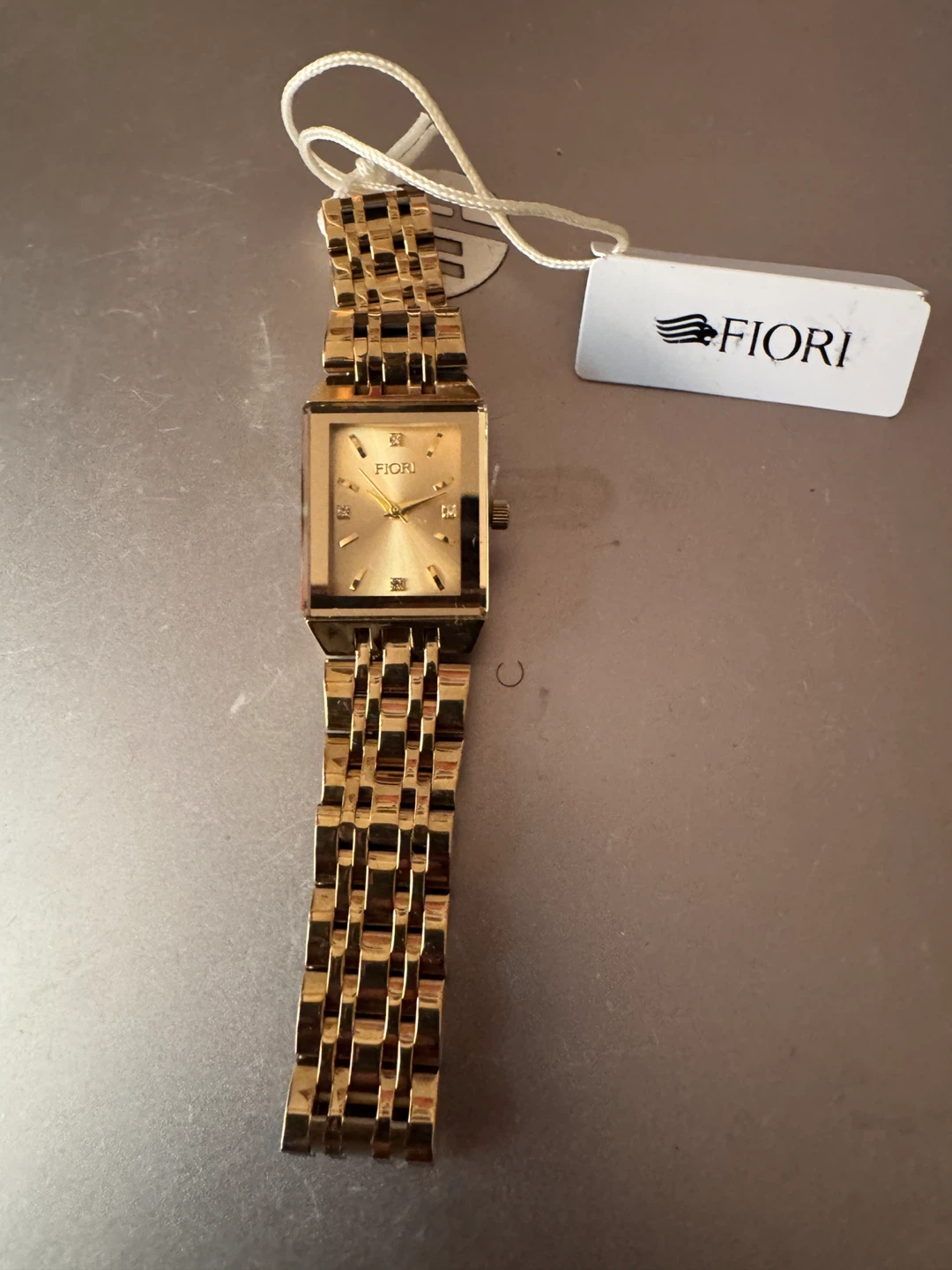 Fiori Gold-Tone Rectangular Women's Watch