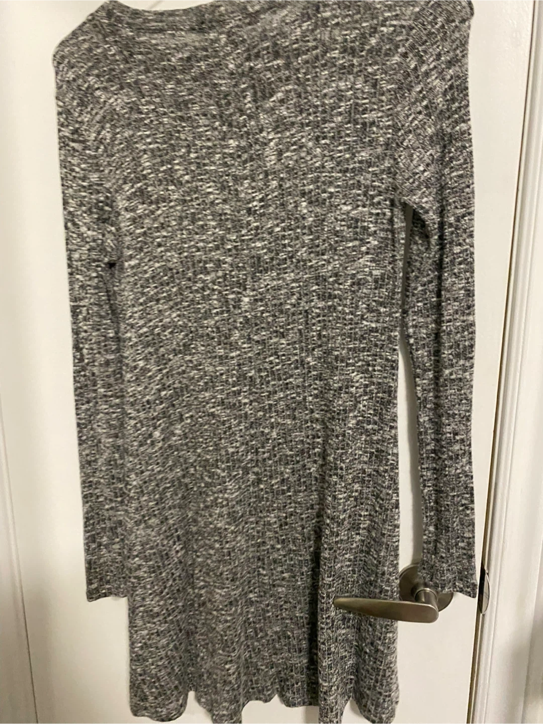 Forever 21 Grey Marled Ribbed Long Sleeve Mini Dress - photo 3