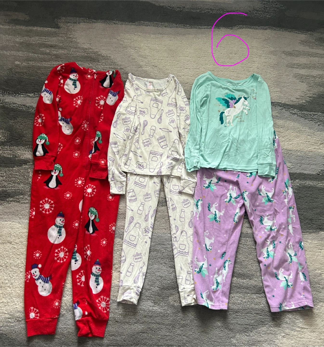 Kids Pajamas - 5 Piece Set