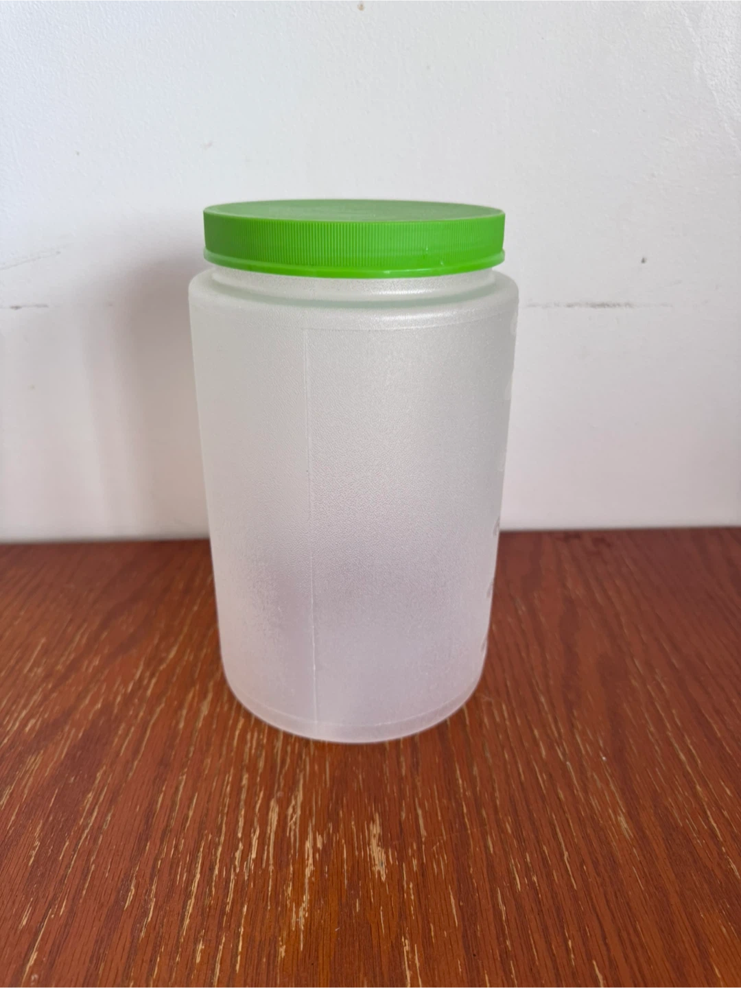 Plastic Food Storage Container with Green Lid