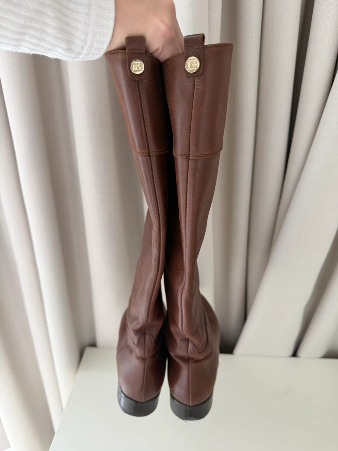Brown Couture Italian Leather Tall Boots - photo 3
