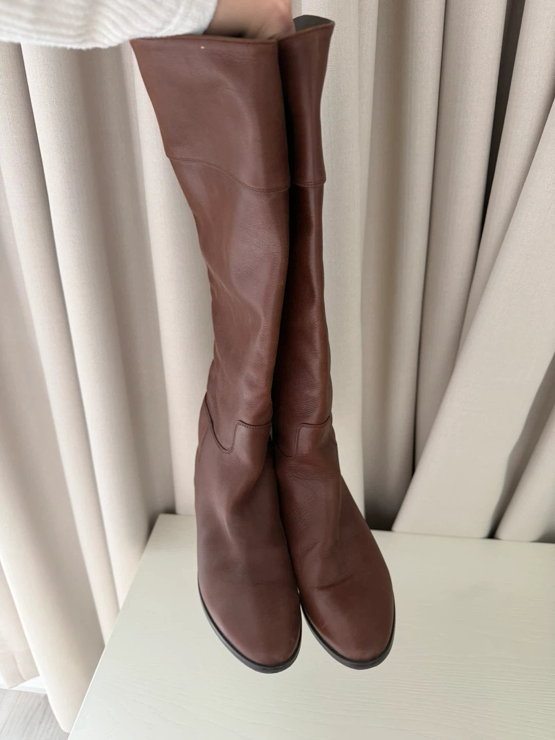 Brown Couture Italian Leather Tall Boots - photo 2
