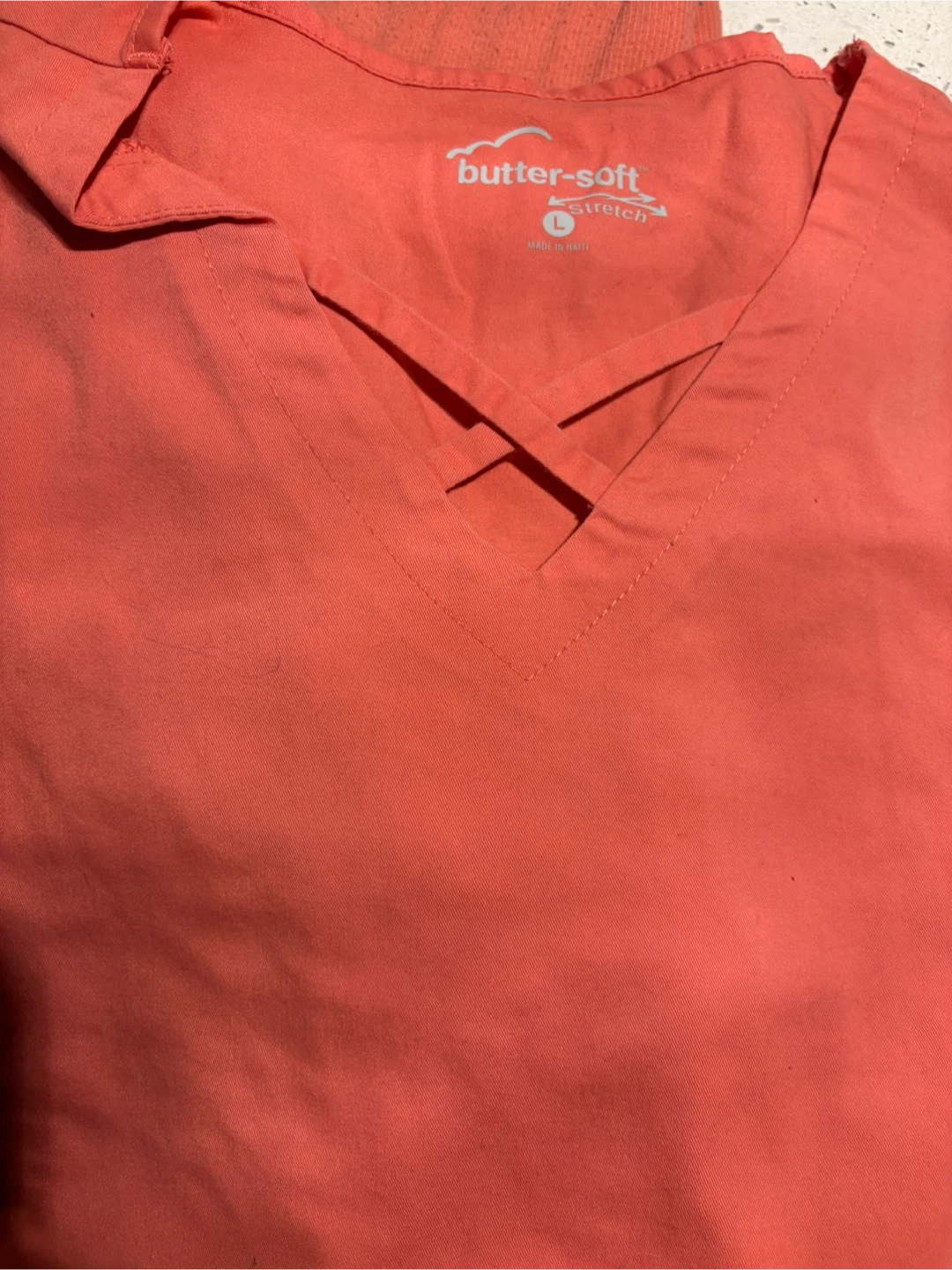 3 Butter-Soft Stretch Scrubs Top and Pants Set - Size L - photo 2