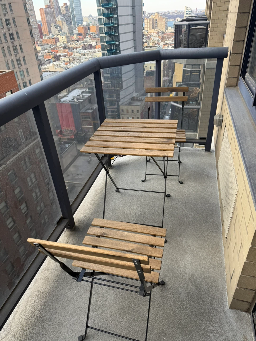 Wooden Folding Bistro Table and Chairs Set