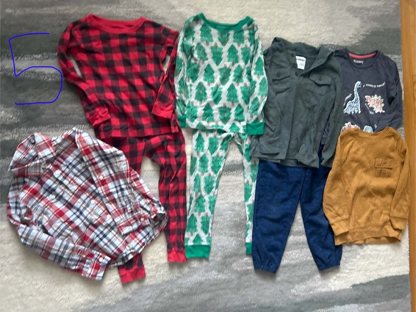 Kids Pajamas and Tops Bundle- Size 5