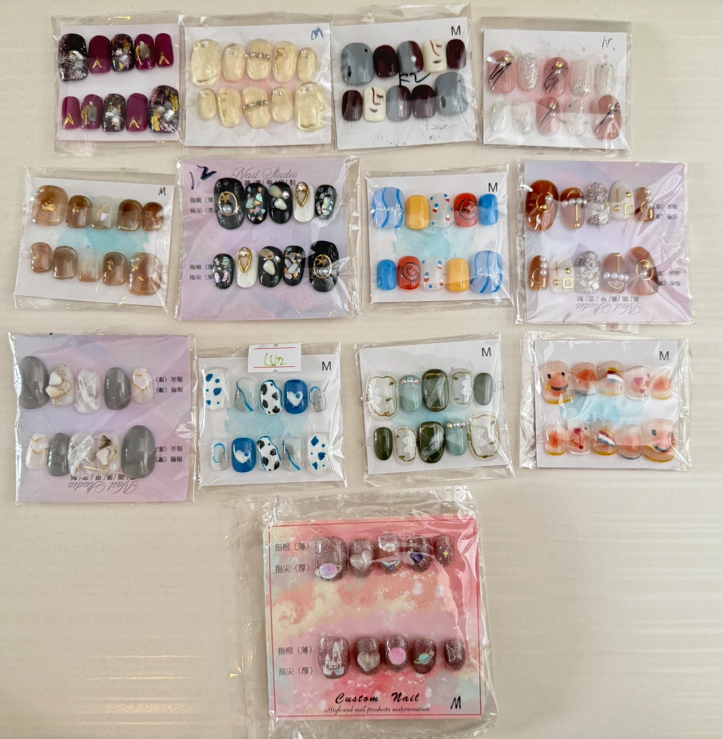 Assorted Press-On Nails - Various Designs & Sizes - photo 4