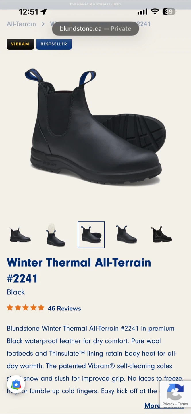 Blundstone Winter Thermal All-Terrain #2241 Boots - Black - photo 3