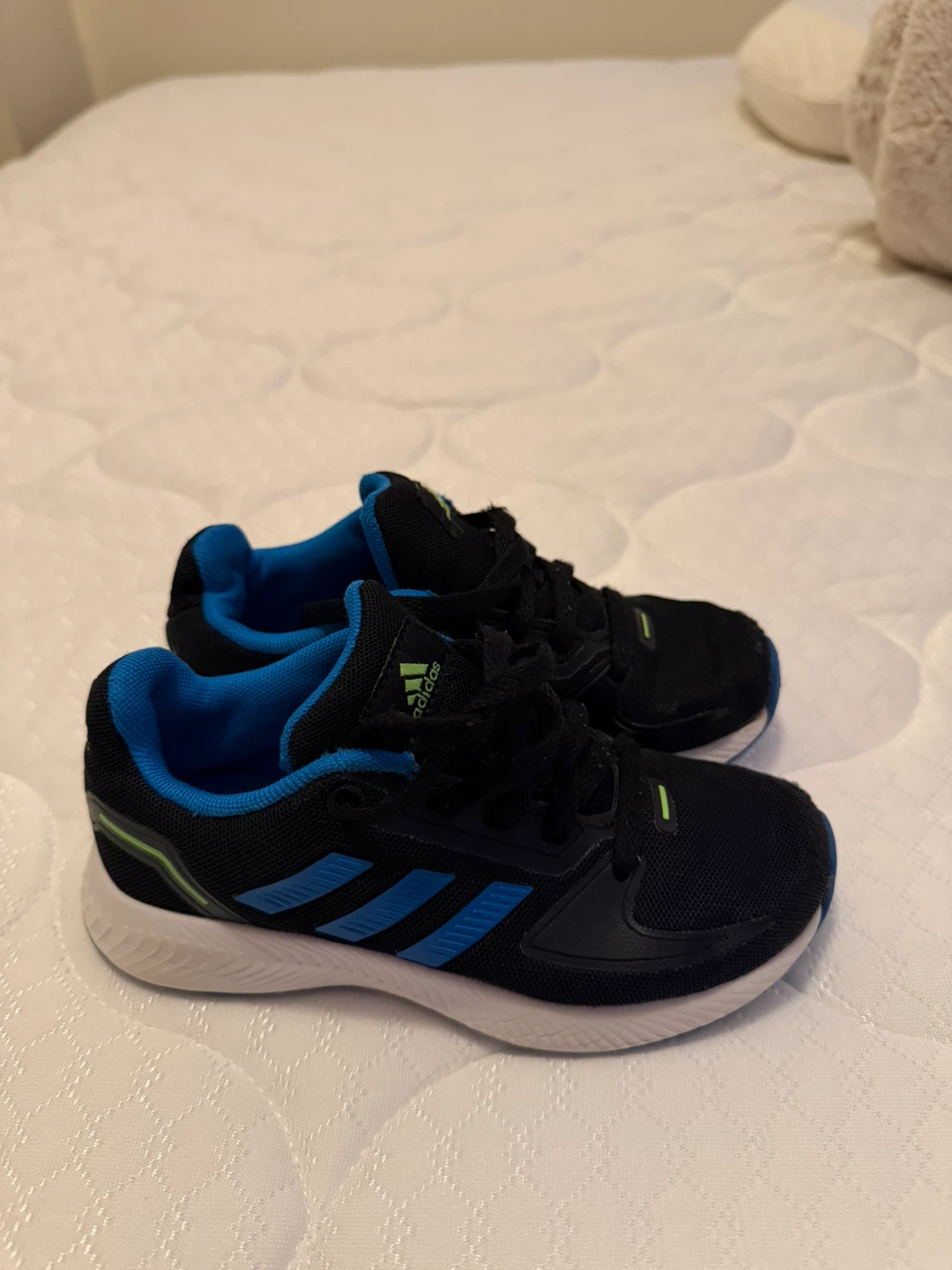 Adidas Kids Running Shoes Black Blue Green - photo 3