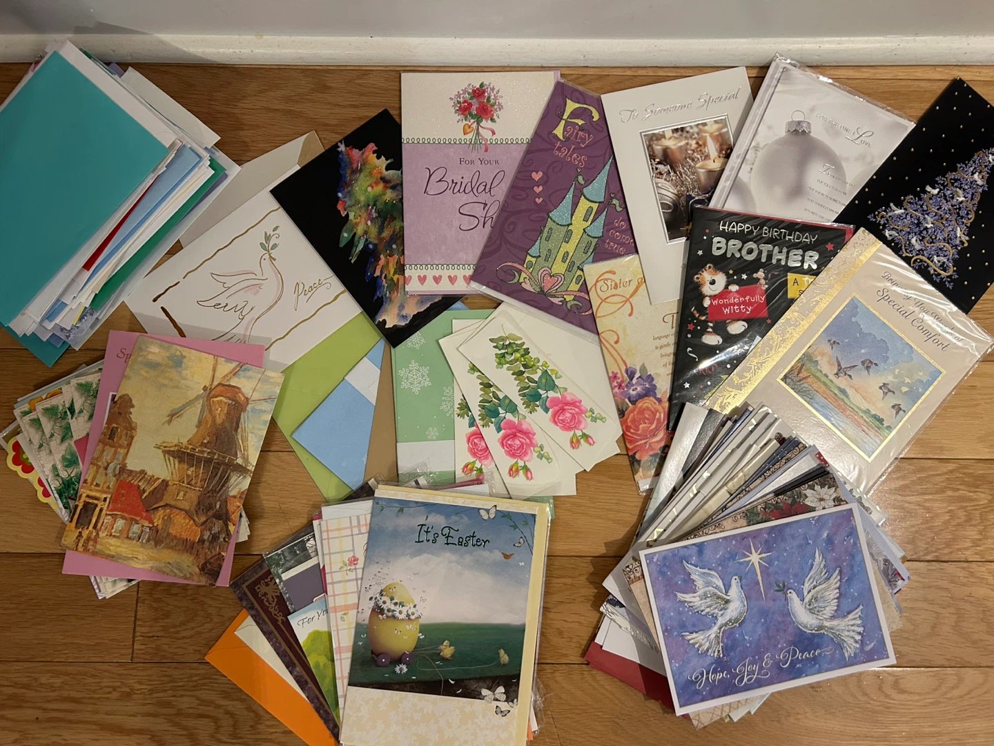 Assorted Greeting Cards and Envelopes