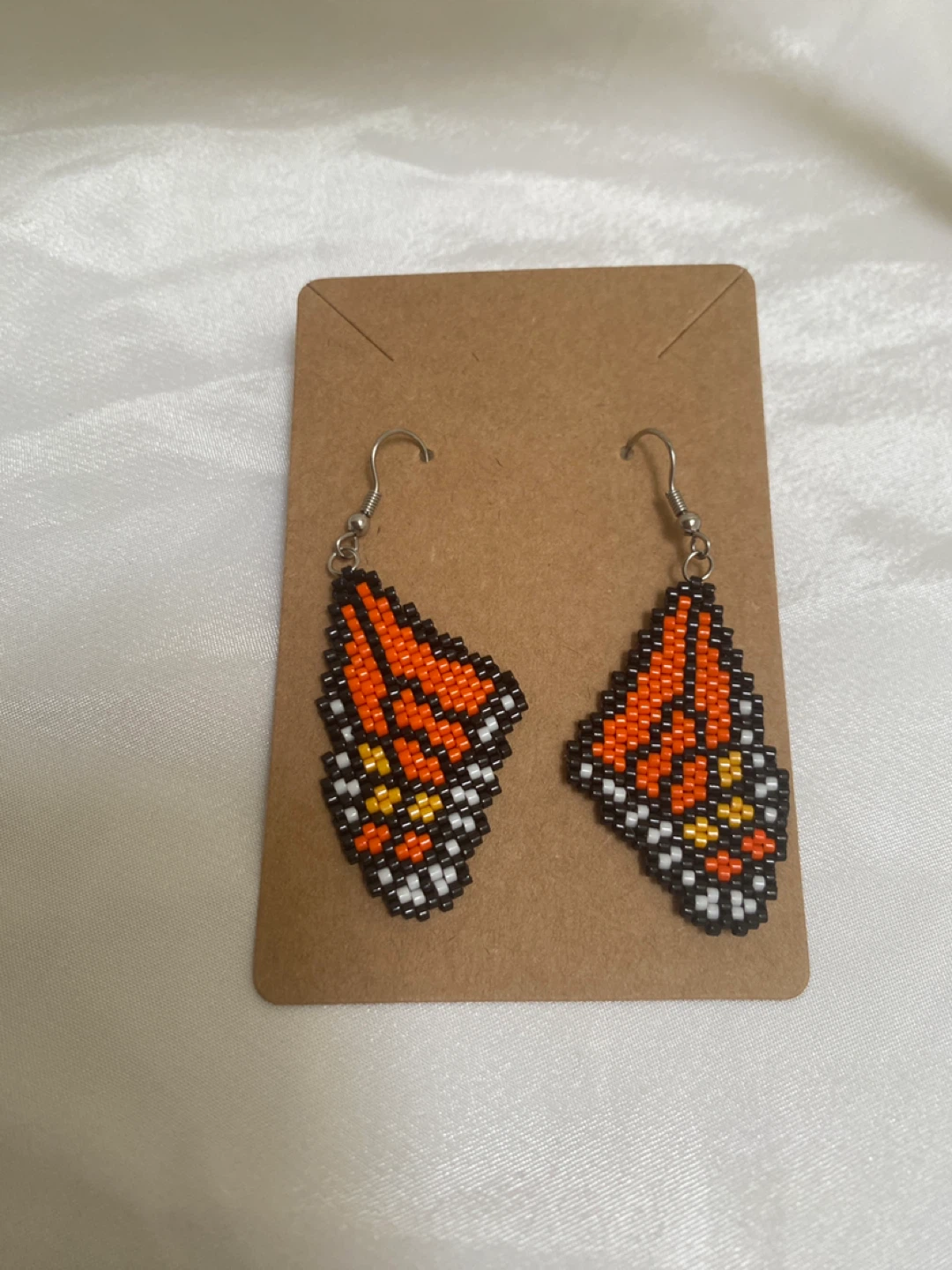 Handmade Monarch Butterfly Wing Earrings - photo 2