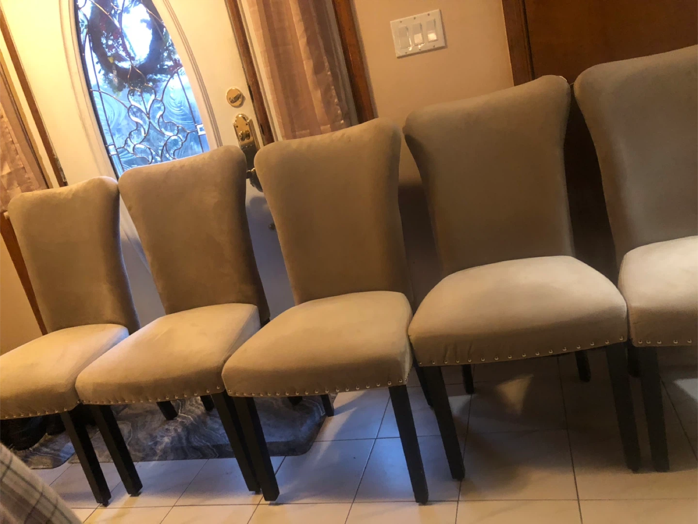 Set of 5 Upholstered Dining Chairs