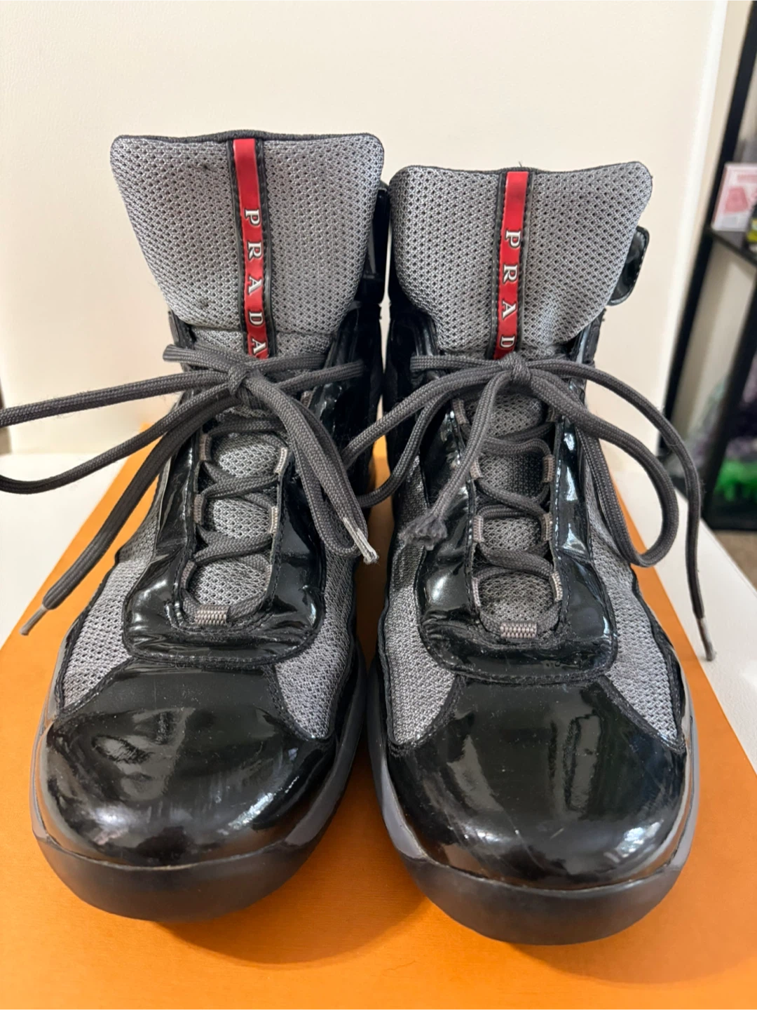 Prada America’s Cup High-Top Sneakers