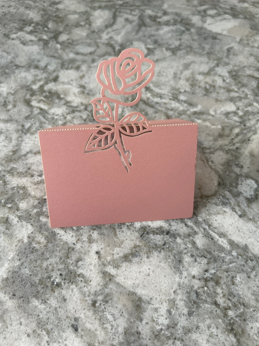 Pink Rose Cut-Out Place cards