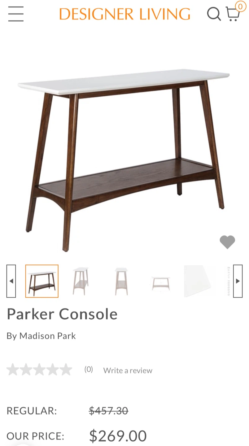 Madison Park Parker Console Table