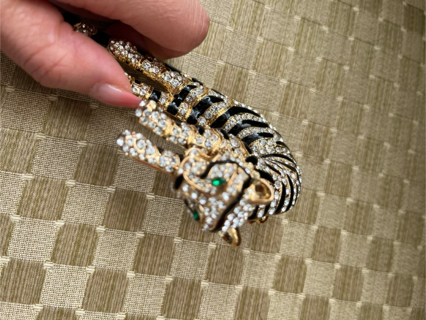 Crystal Encrusted Tiger Brooch - photo 3