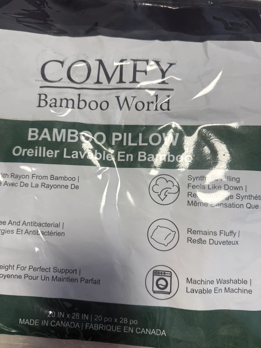 COSY Bamboo World Bamboo Pillow 20" x 28" - photo 2