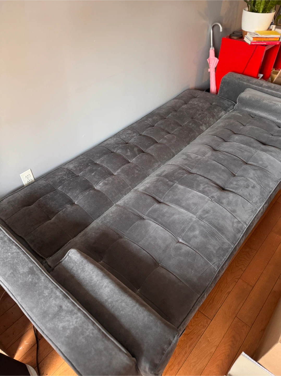 Green Tufted Sofa Bed - photo 4