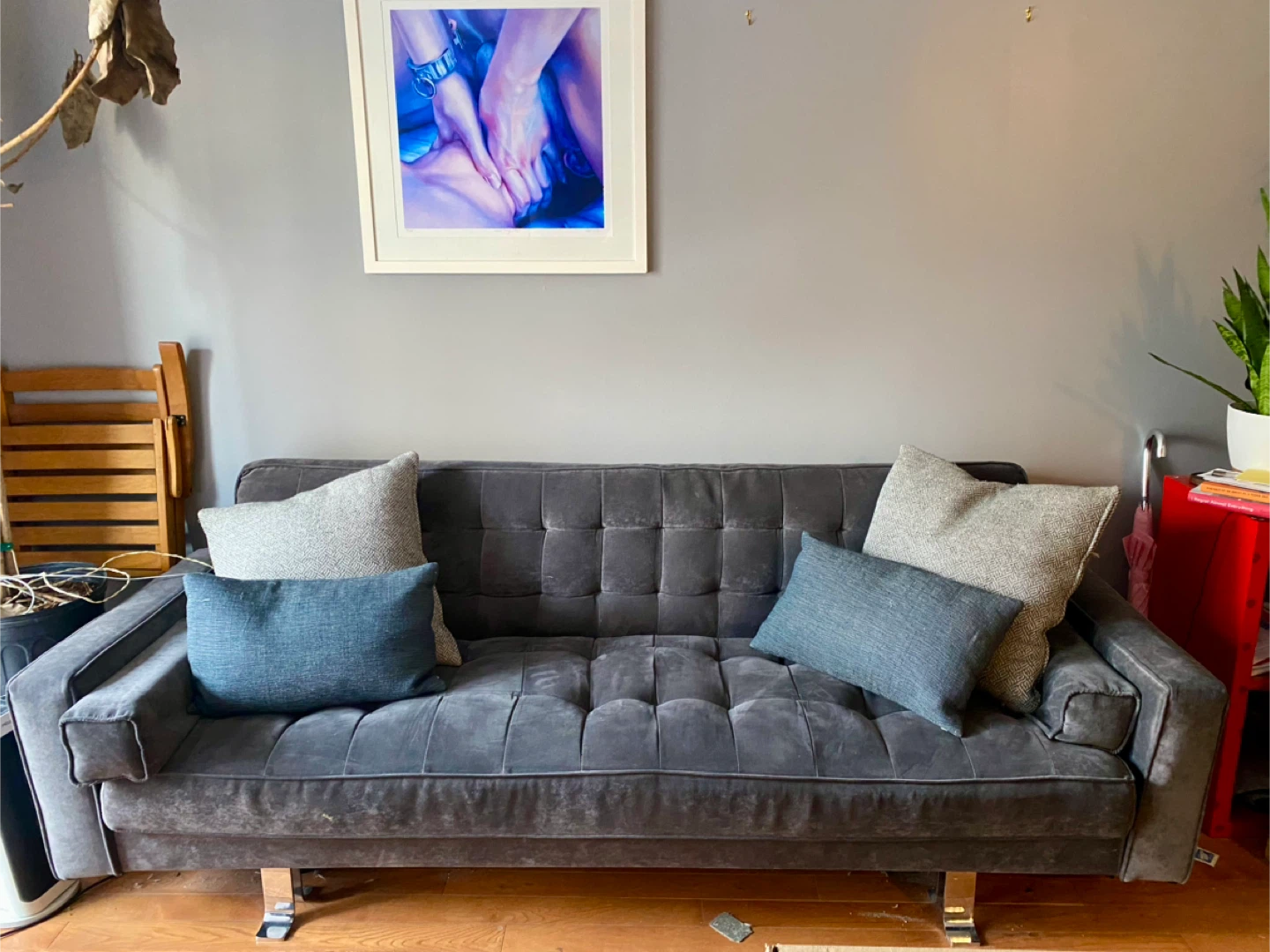 Green Tufted Sofa Bed