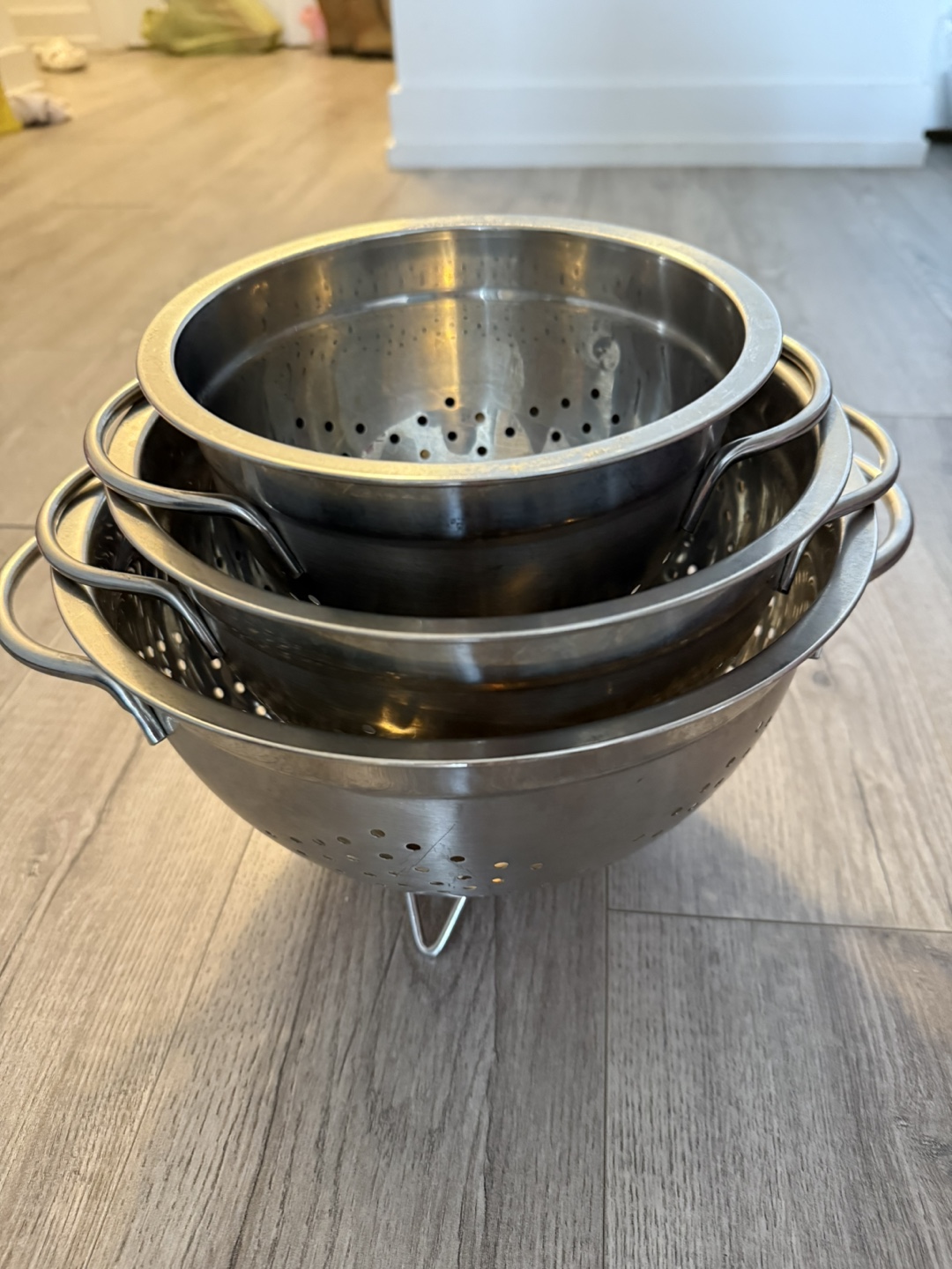 Set of 3 Stainless Steel Colanders
