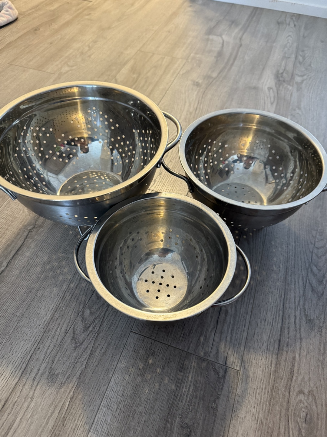Set of 3 Stainless Steel Colanders - photo 2