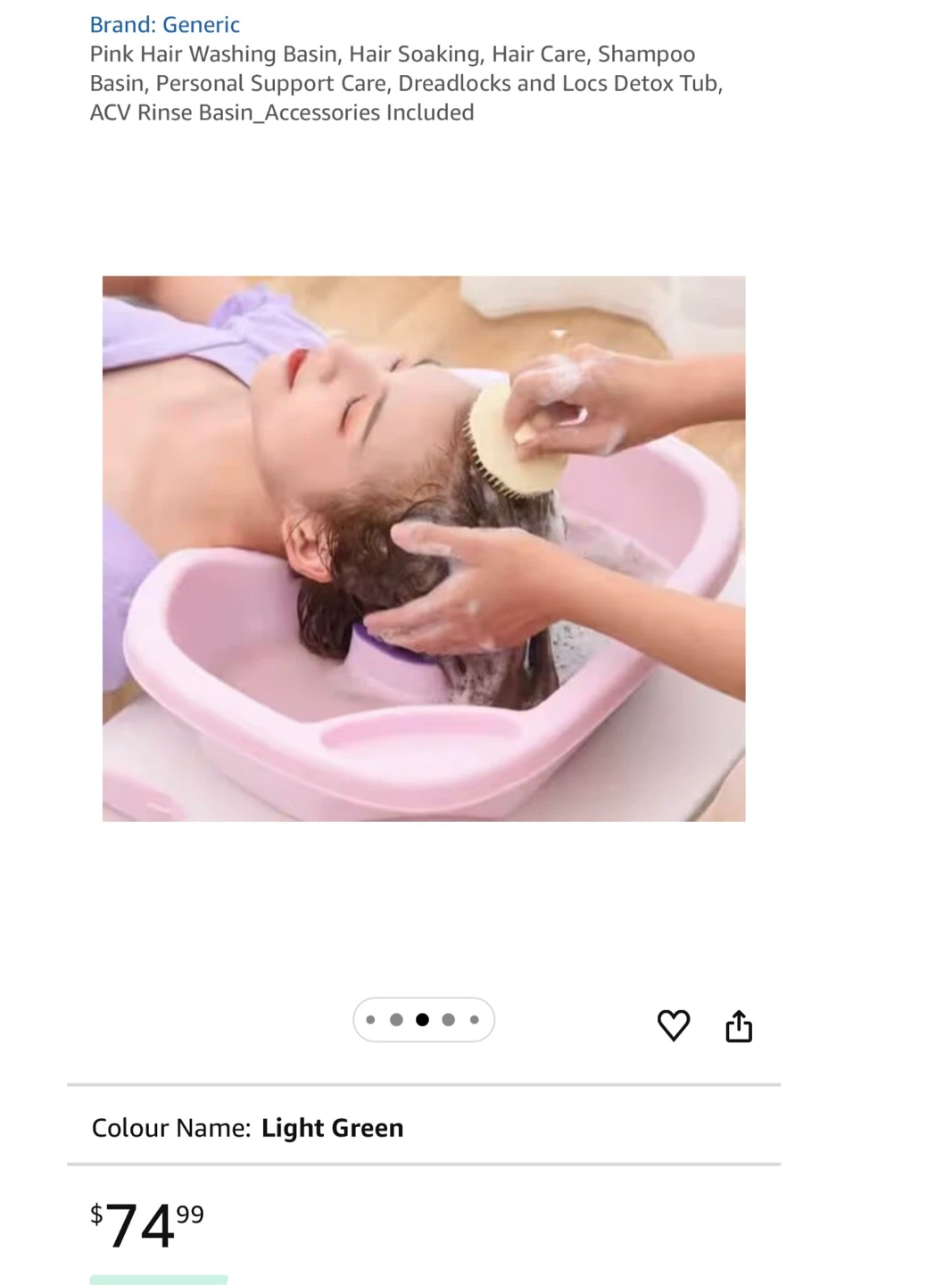 Pink Hair Washing Basin - photo 2