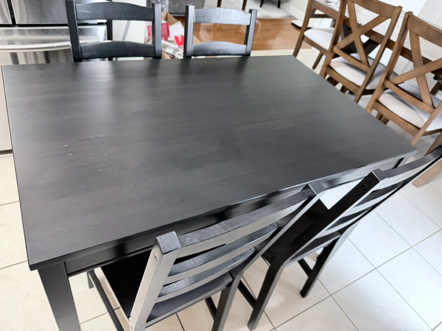Black Dining Table Set with 4 Chairs - photo 4