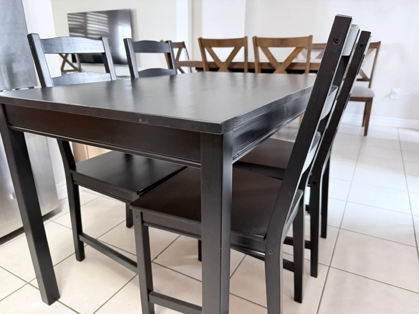 Black Dining Table Set with 4 Chairs - photo 5