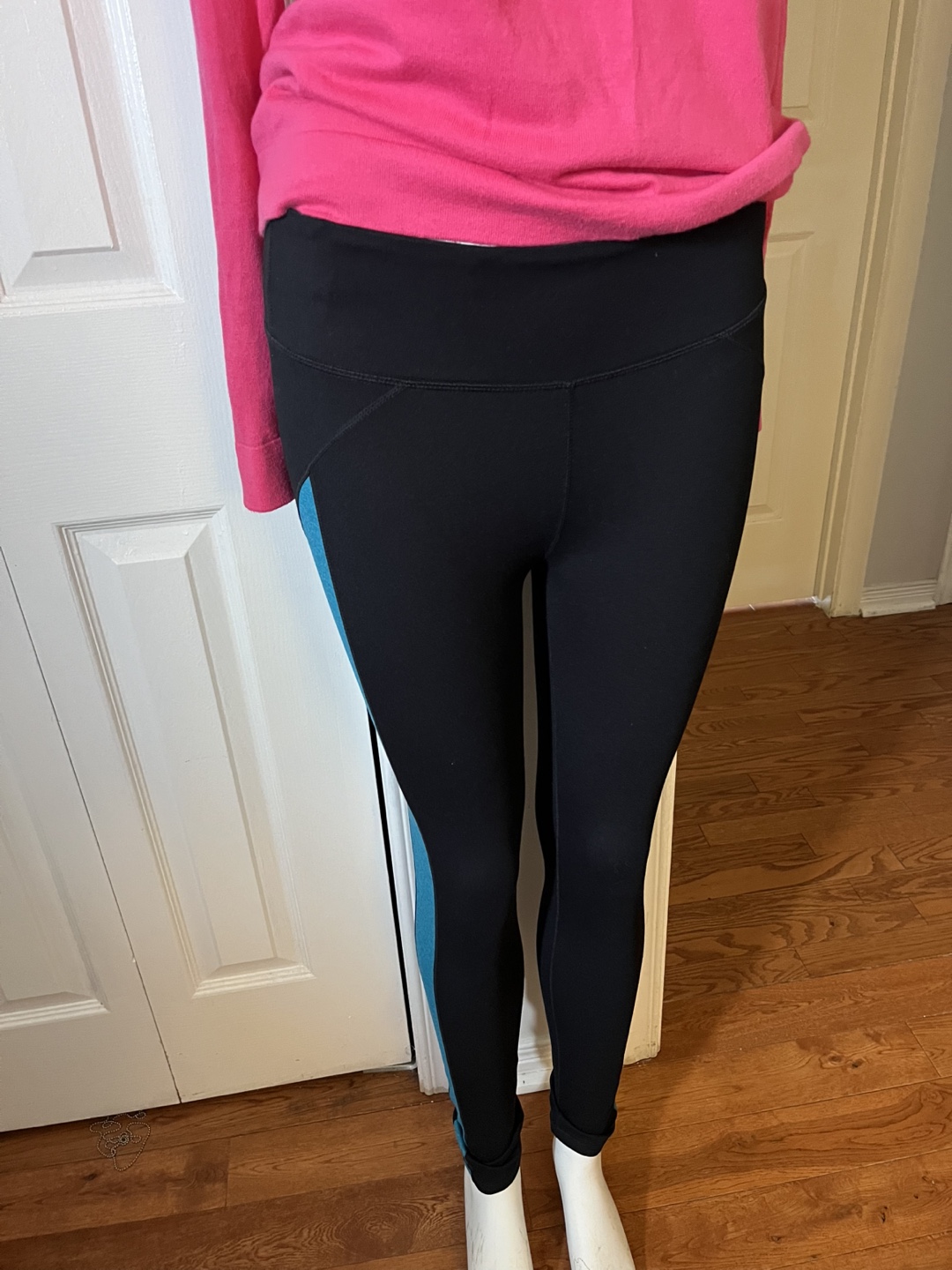Fabletics Black & Teal Athletic Leggings Size S - photo 5