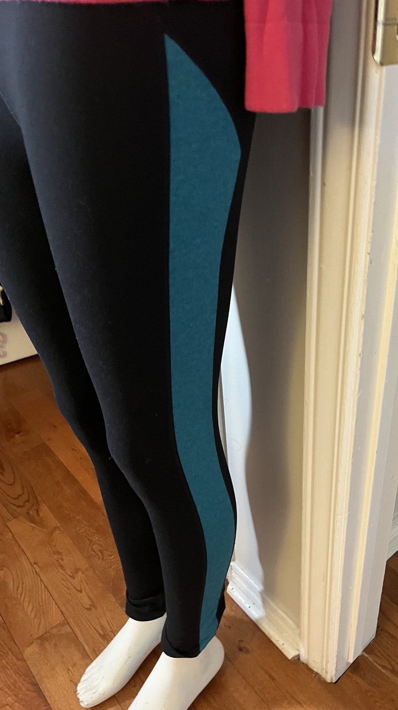 Fabletics Black & Teal Athletic Leggings Size S - photo 2