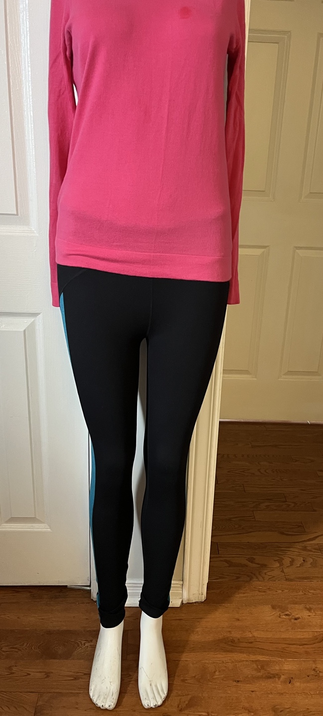 Fabletics Black & Teal Athletic Leggings Size S - photo 4