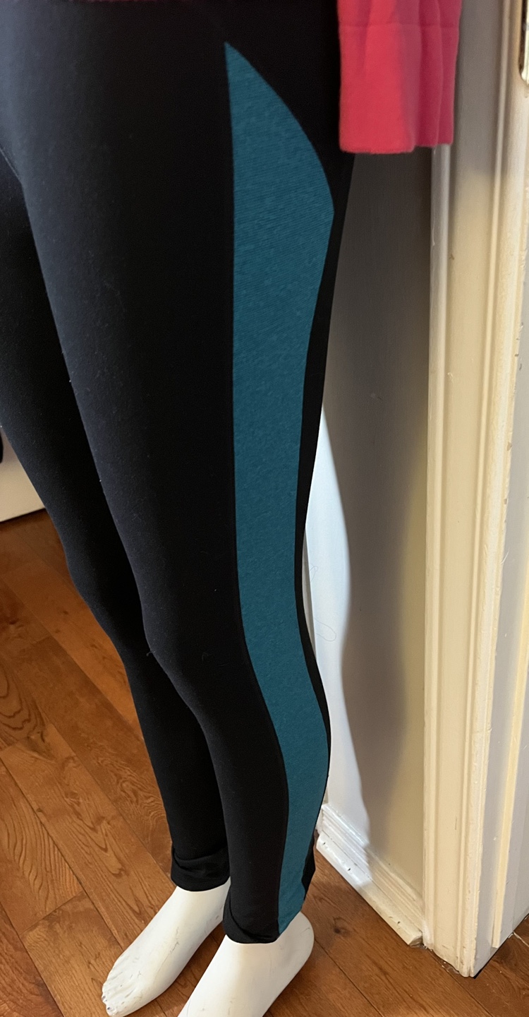 Fabletics Black & Teal Athletic Leggings Size S - photo 3