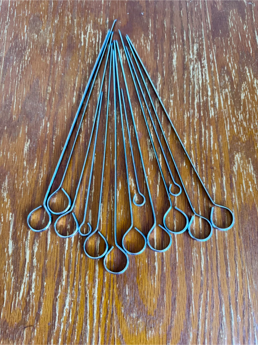 Set of 12 Barbecue Metal Skewers