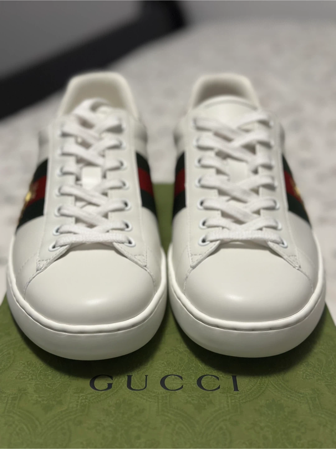 Gucci Ace Bee Sneakers White Leather - photo 2