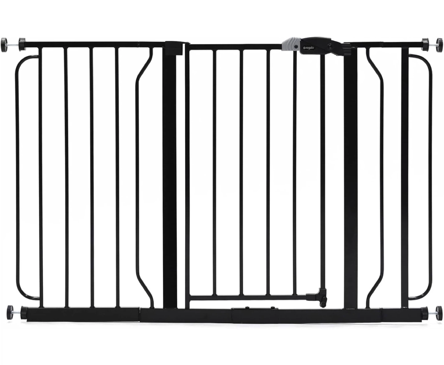 Regalo black metal Baby Gate - 49 inch extra wide