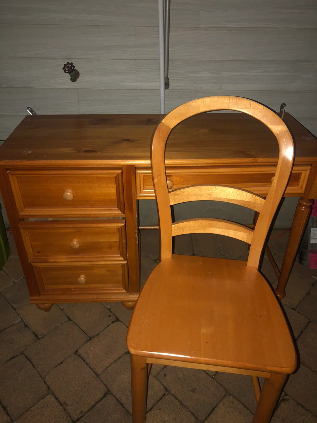 Wooden Desk and Chair Set - photo 3