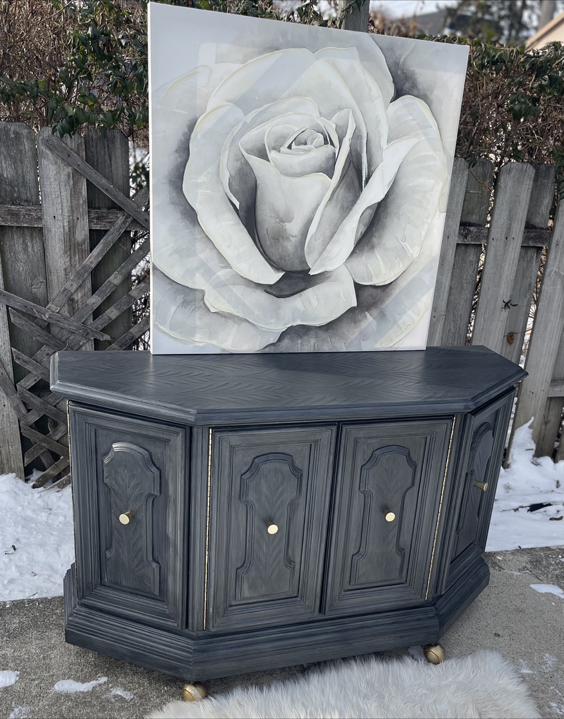 Tv stand/credenza/small console table / solid wood