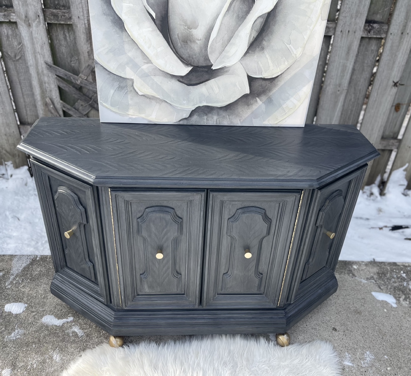 Tv stand/credenza/small console table / solid wood - photo 5