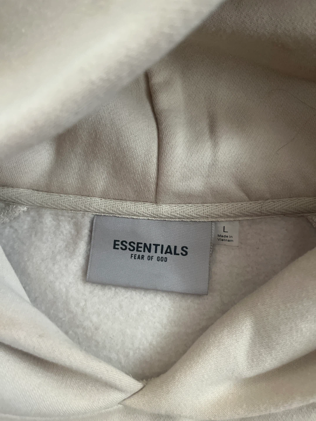ESSENTIALS Fear of God Hoodie - Cream - Size L - photo 2