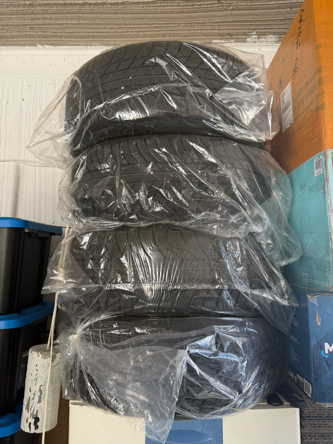 Set of 4 Bridgestone Snow Tires with Mini Rims