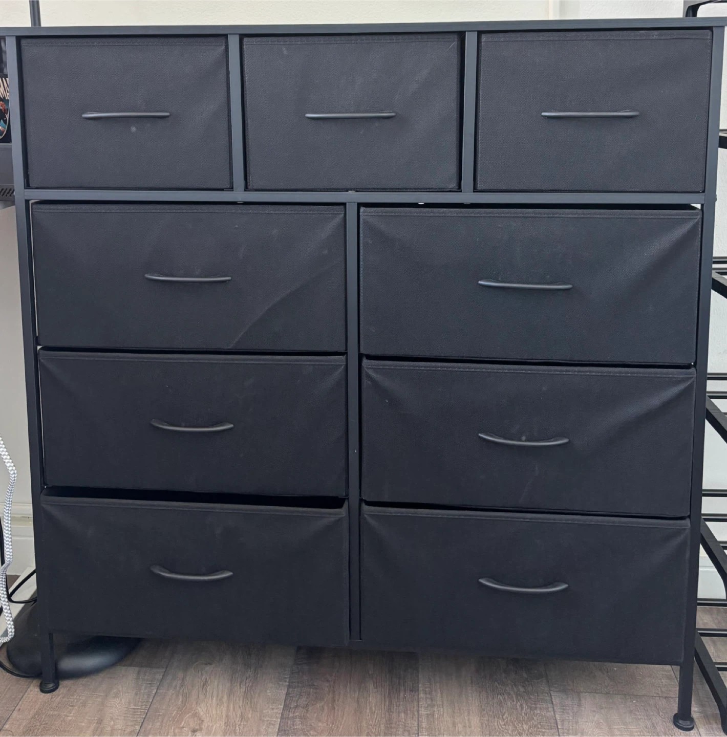 Black Fabric Drawer Dresser