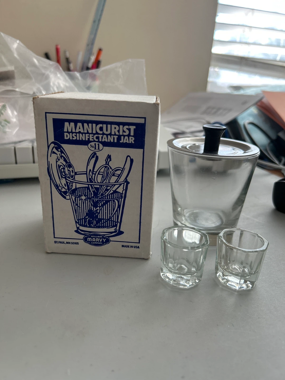 William Marvy Manicurist Disinfectant Jar