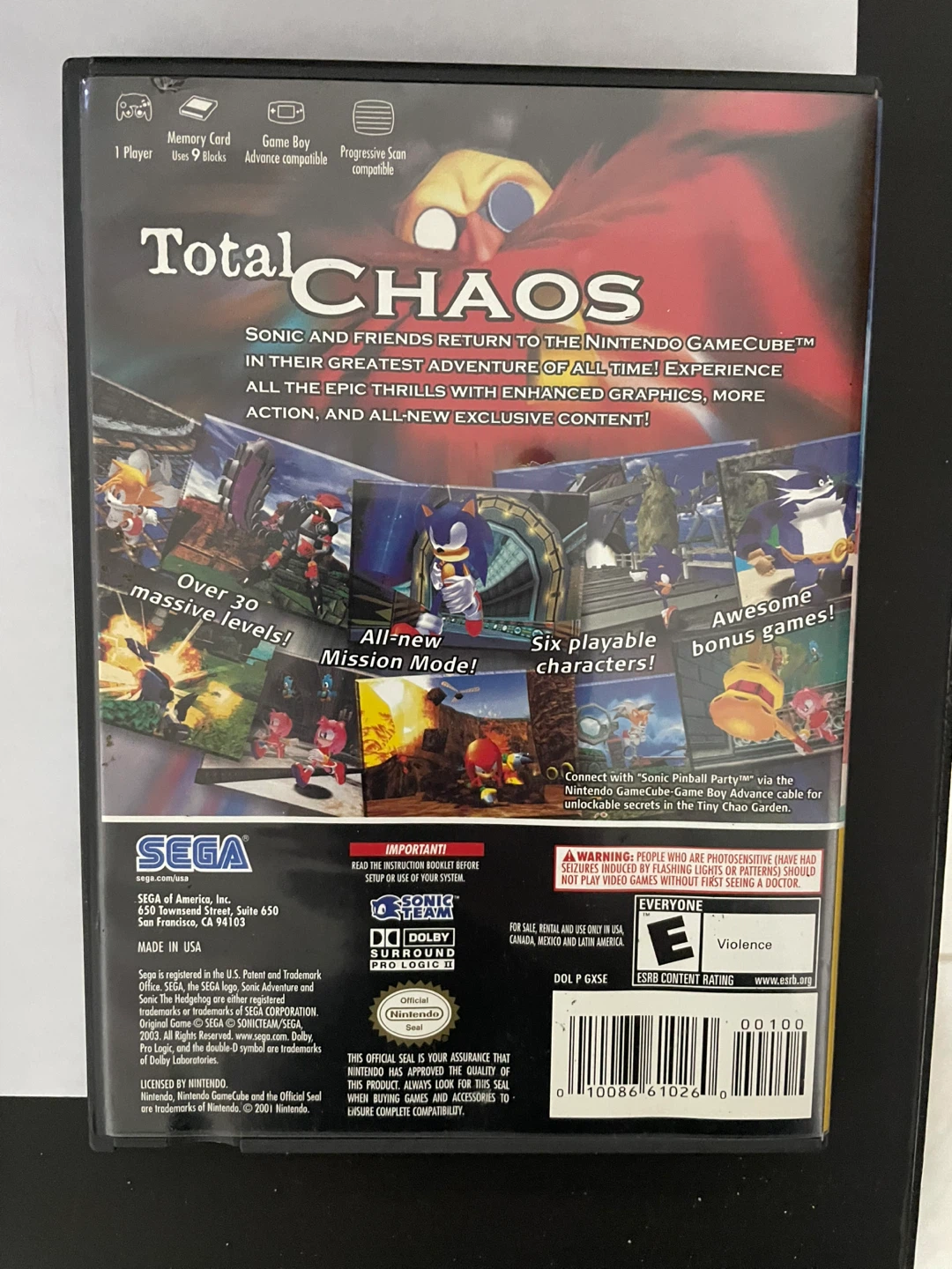 Sonic DX Adventure Nintendo GameCube CIB - photo 3