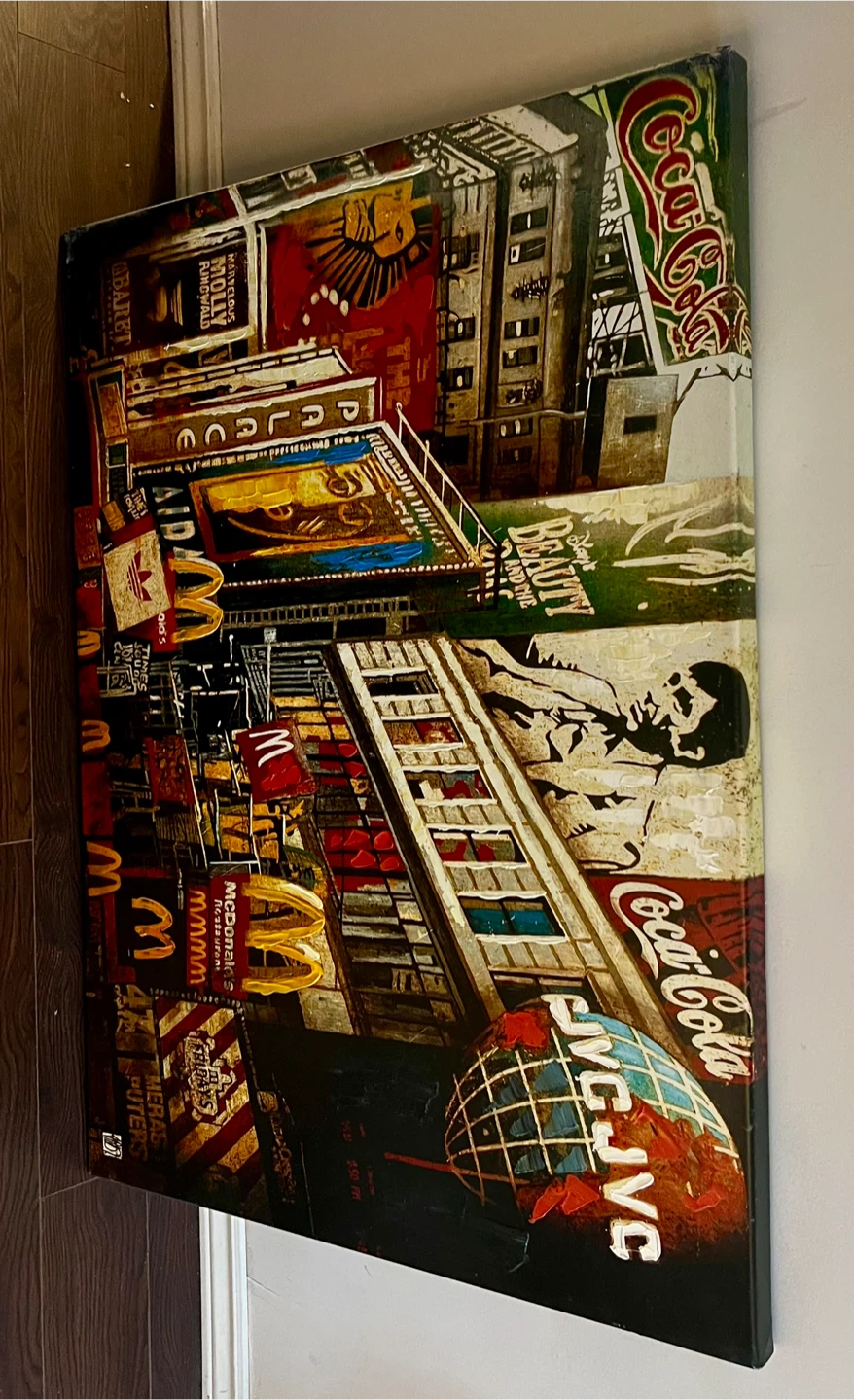 Collage Art Print - Cityscape with Logos